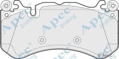 APEC BRAKING pad1616 -  Комплект тормозных колодок, дисковый тормоз